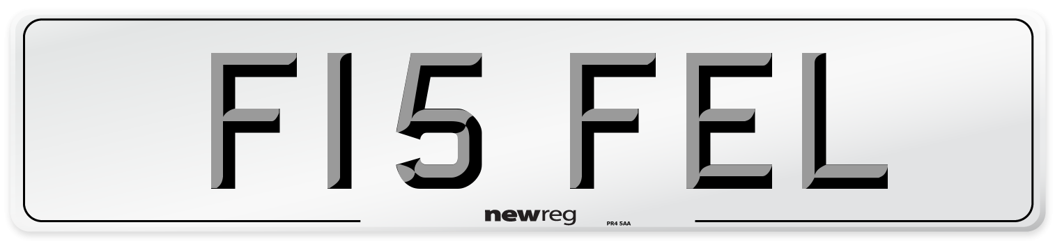 F15 FEL Number Plate from New Reg